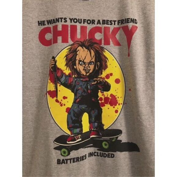 Chucky Best Friend Tshirt Grey Men’s Size Medium - Picture 2 of 3